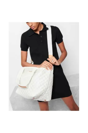 MZ Wallace Metro Tote Deluxe Medium Quilted Bag 1260X1602 | Pearl Metallic