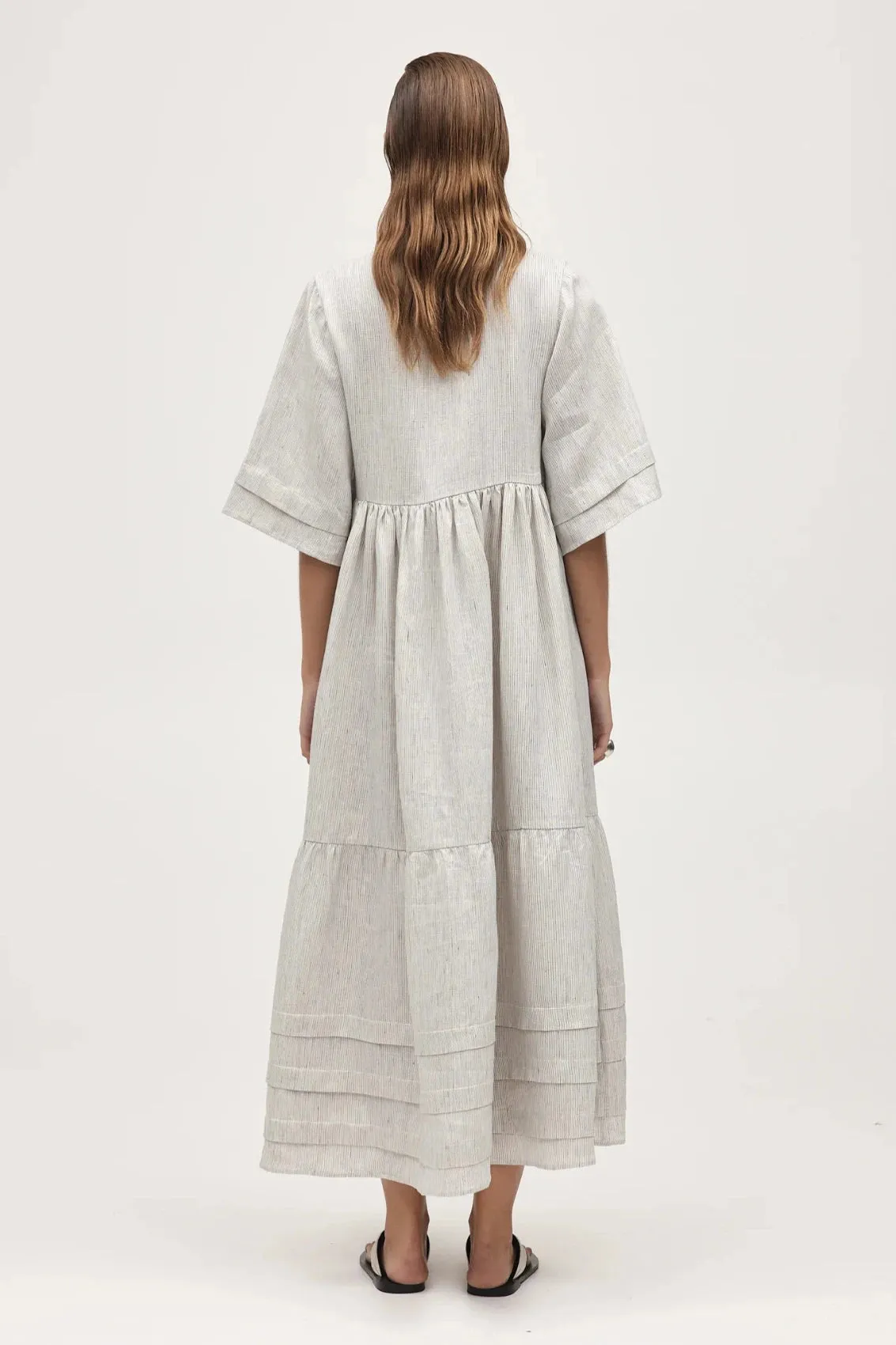 Nellie Dress Twill Stripe