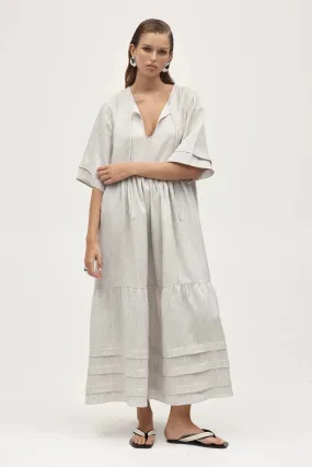 Nellie Dress Twill Stripe