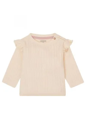 Noppies Long Sleeve Fumel Tee - Buttercream