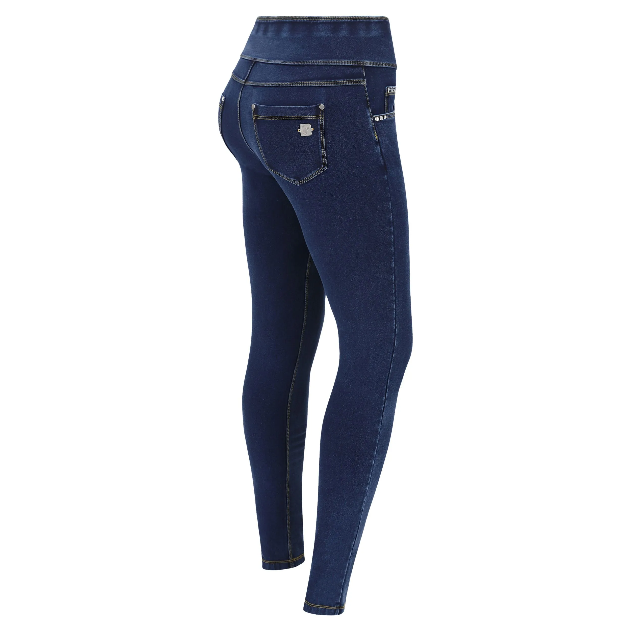 NOW1HC002-J0Y  Blauwe N.O.W.®High waist met Knoop Sluiting