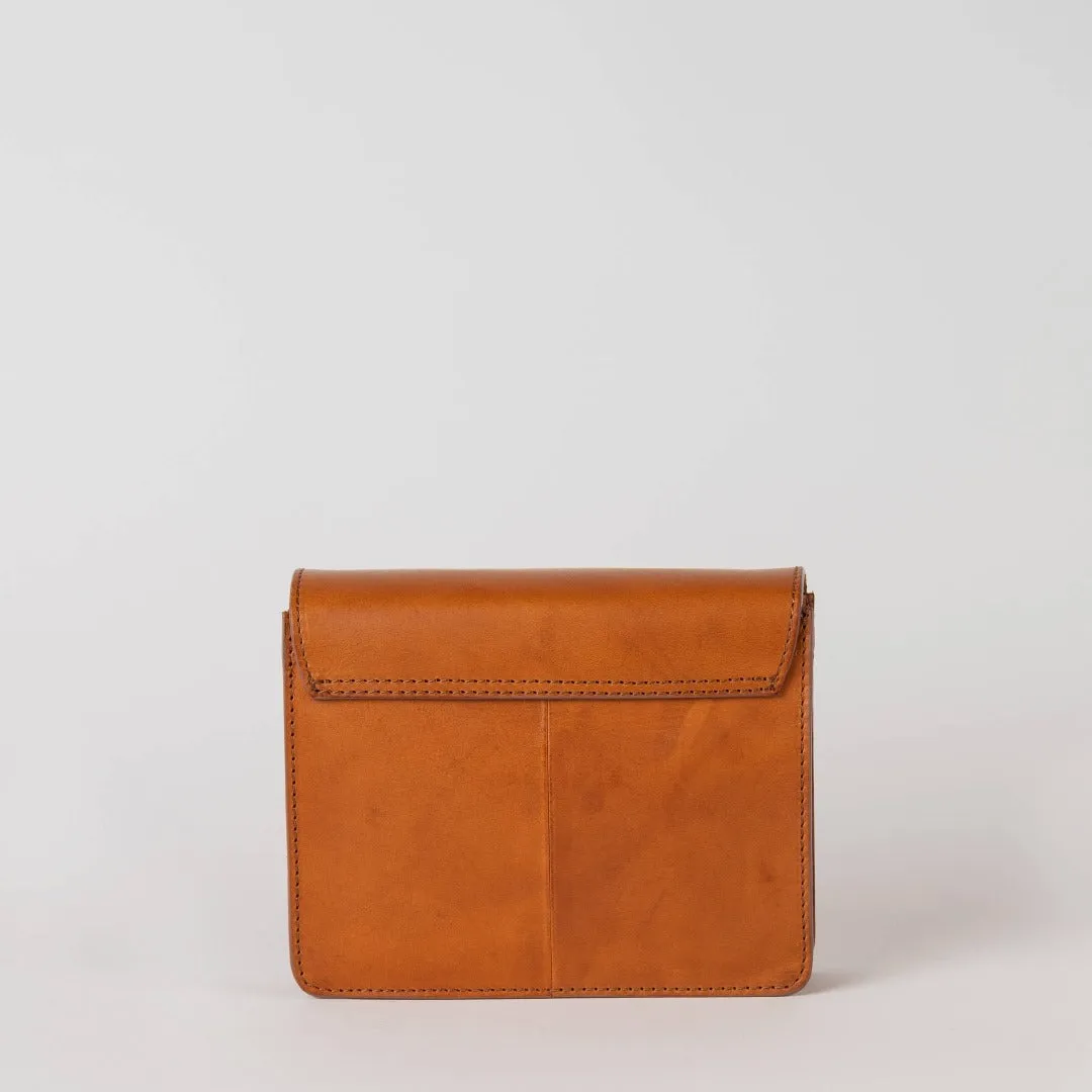 O MY BAG | Leather Bag Audrey Mini - Cognac Classic Leather (two straps)