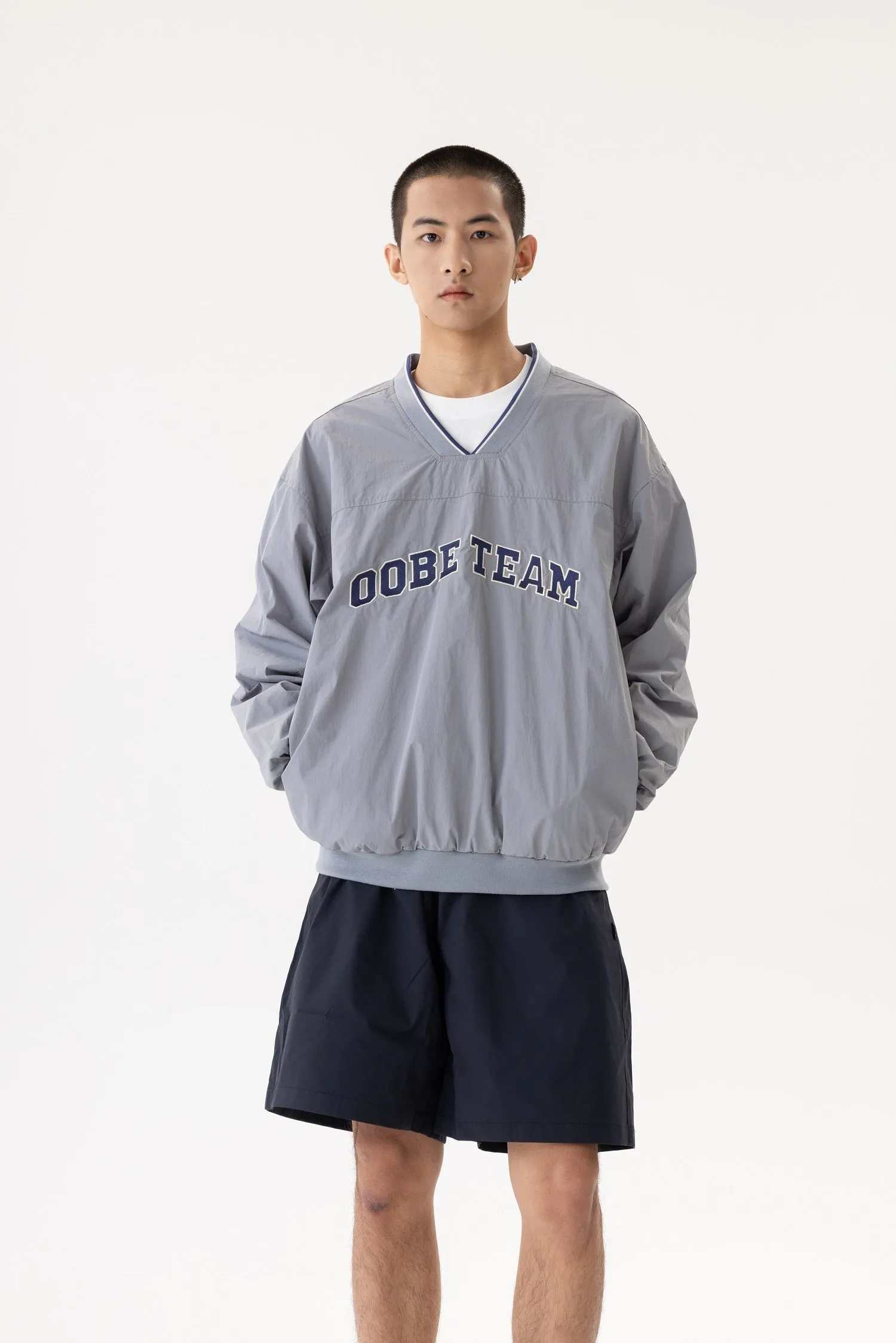 OCTOBEE レトロVネックトップス OTB005