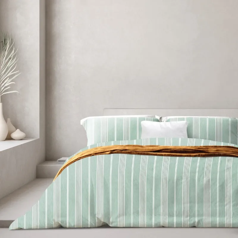 Odyssey Living Thermal Flannel Aqua Haze Quilt Cover Set