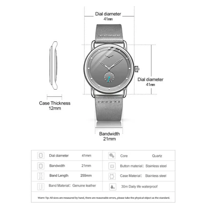 ONOLA Minimalist Elegant Watch for Men 30m Waterproof