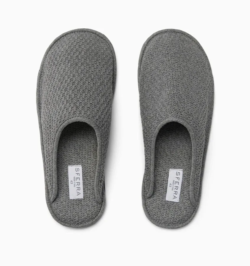 Orsino Grey Men's Slip On Slippers by Sferra