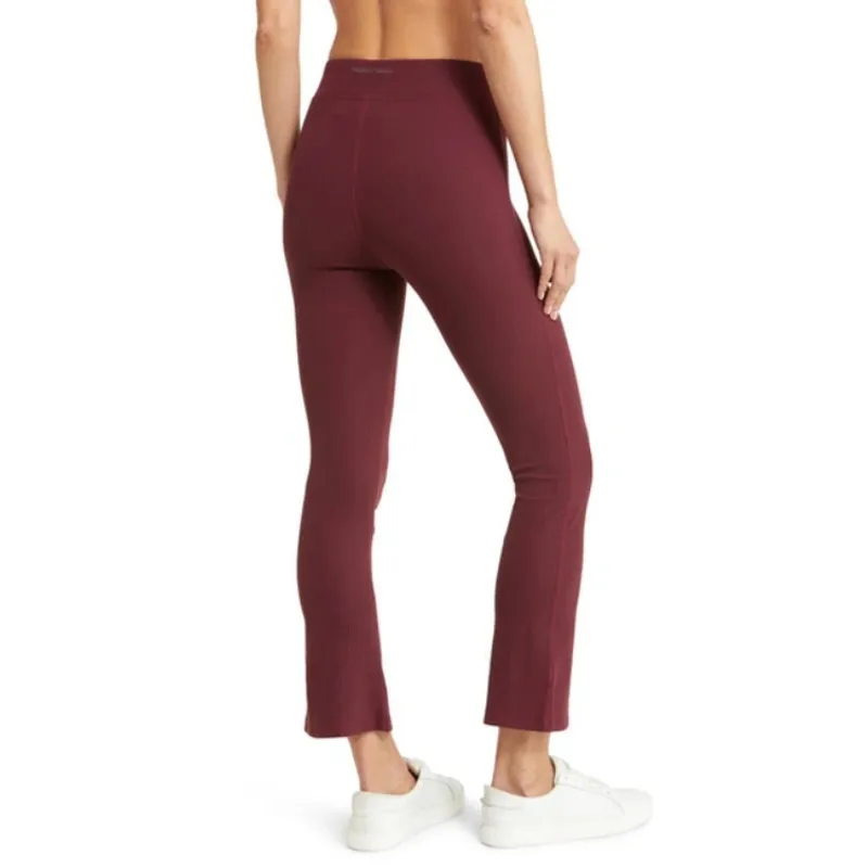 OUTDOOR VOICES Womens Kick Flare Pants XXS Red Shiraz Superform Rib NWT