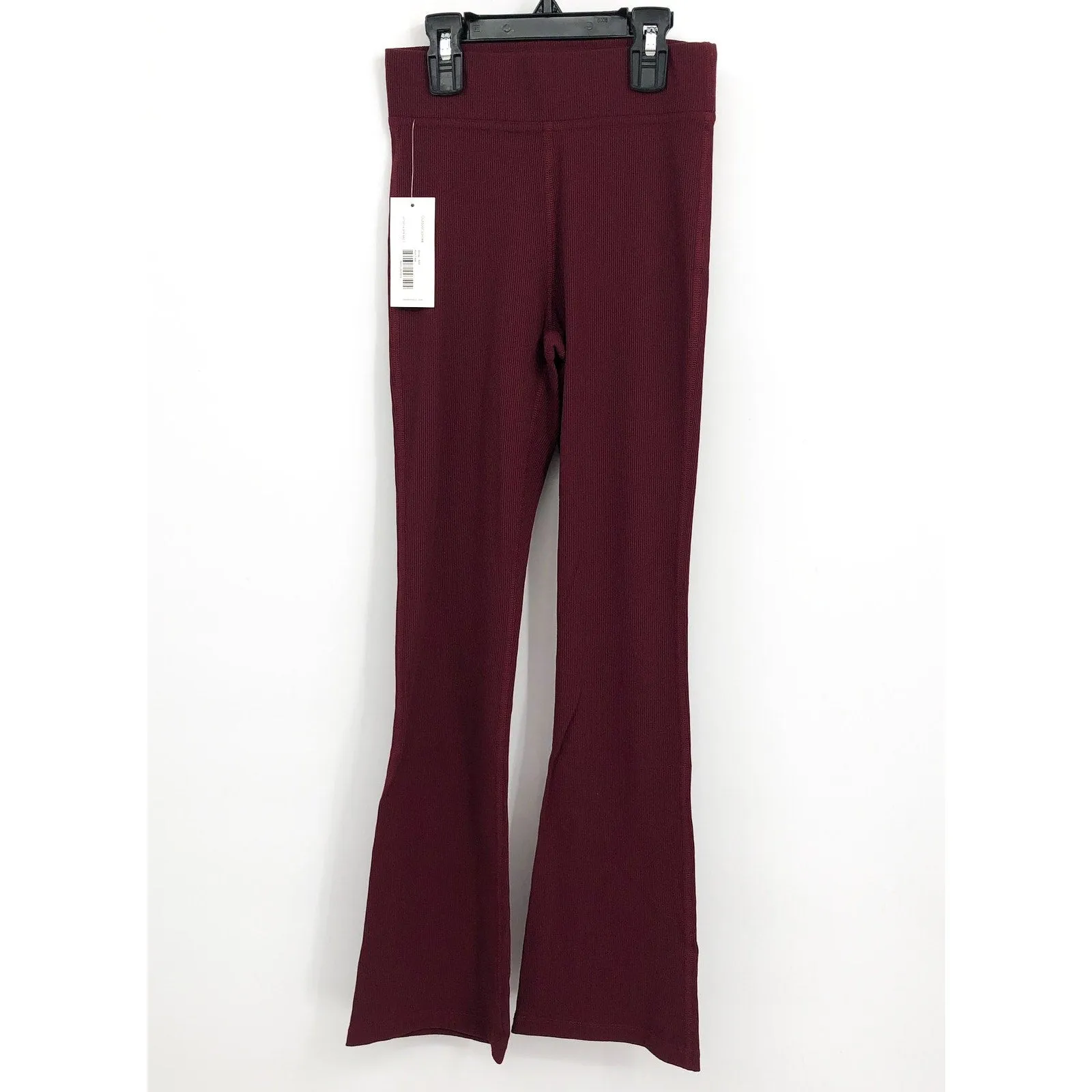 OUTDOOR VOICES Womens Kick Flare Pants XXS Red Shiraz Superform Rib NWT