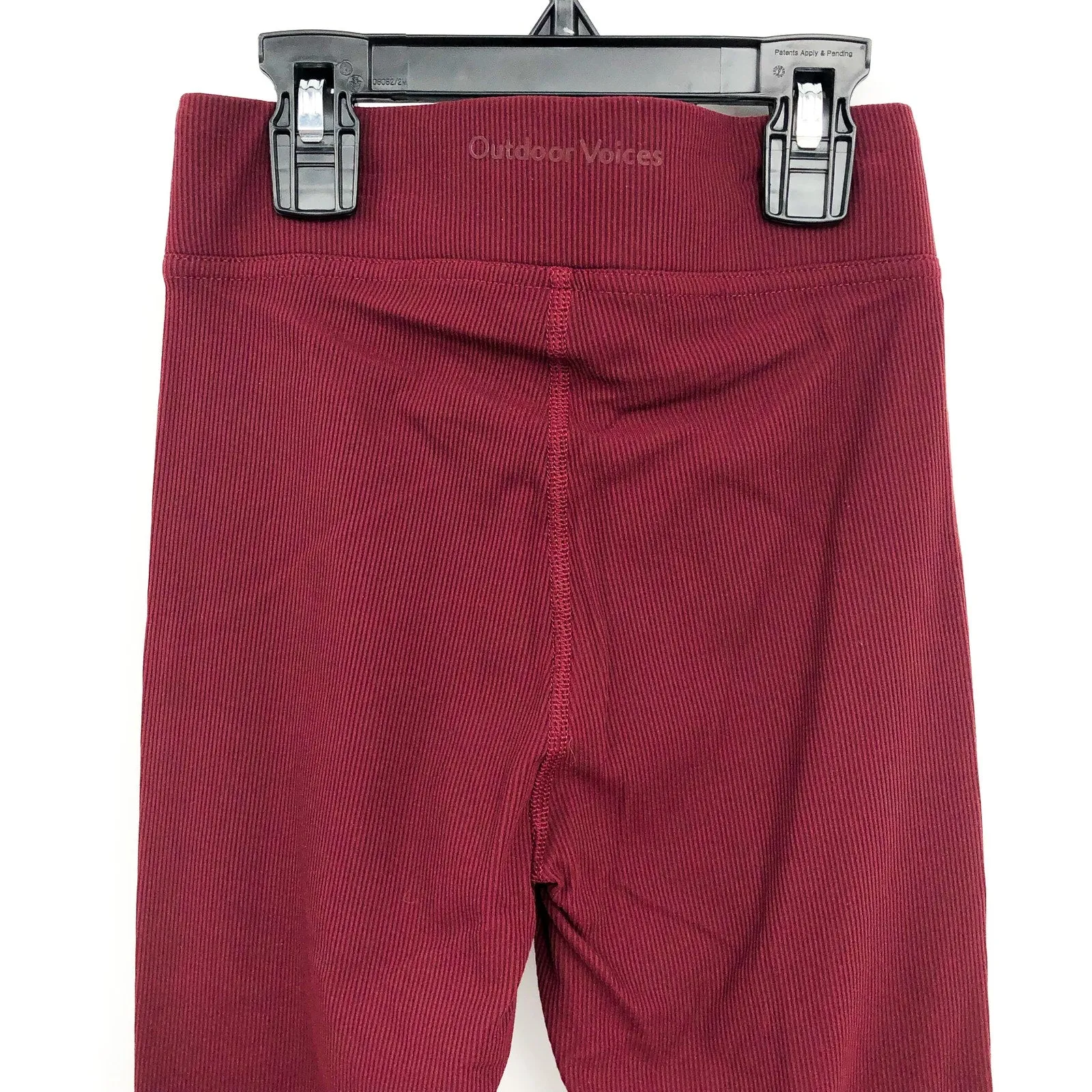 OUTDOOR VOICES Womens Kick Flare Pants XXS Red Shiraz Superform Rib NWT