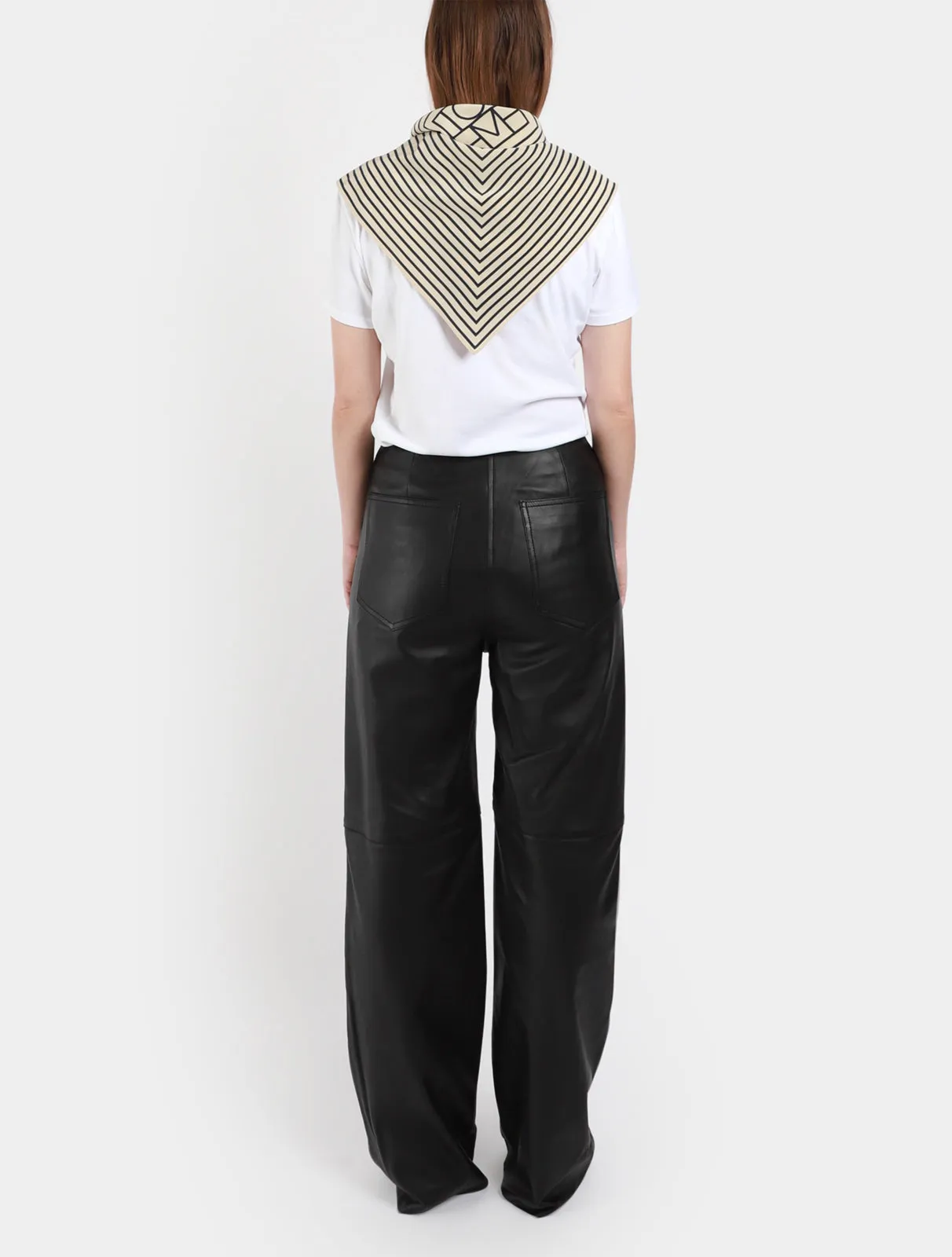 Panelled Leather Trousers
