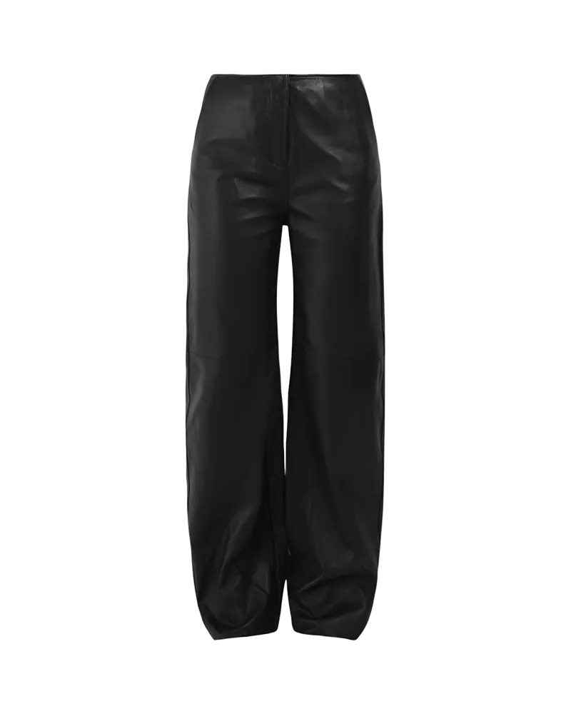 Panelled Leather Trousers