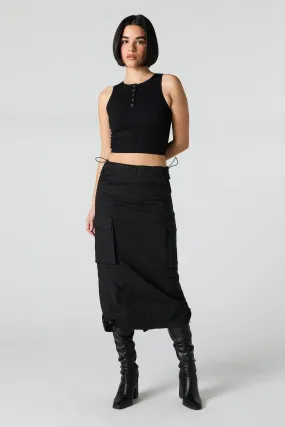 Parachute Cargo Midi Skirt