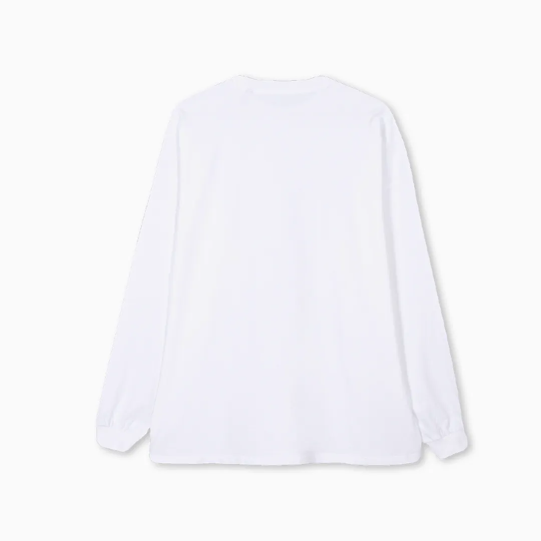 PARTCH Must Long Sleeve T-Shirt Oversized White Organic Cotton