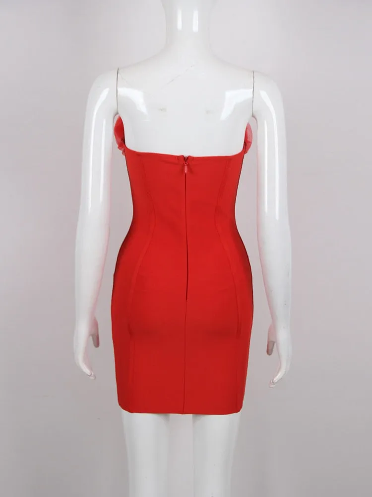 Patchwork Floral Dresses For Women Strapless Sleeveless High Waist Minimalist Dress Female Fashion Clothing