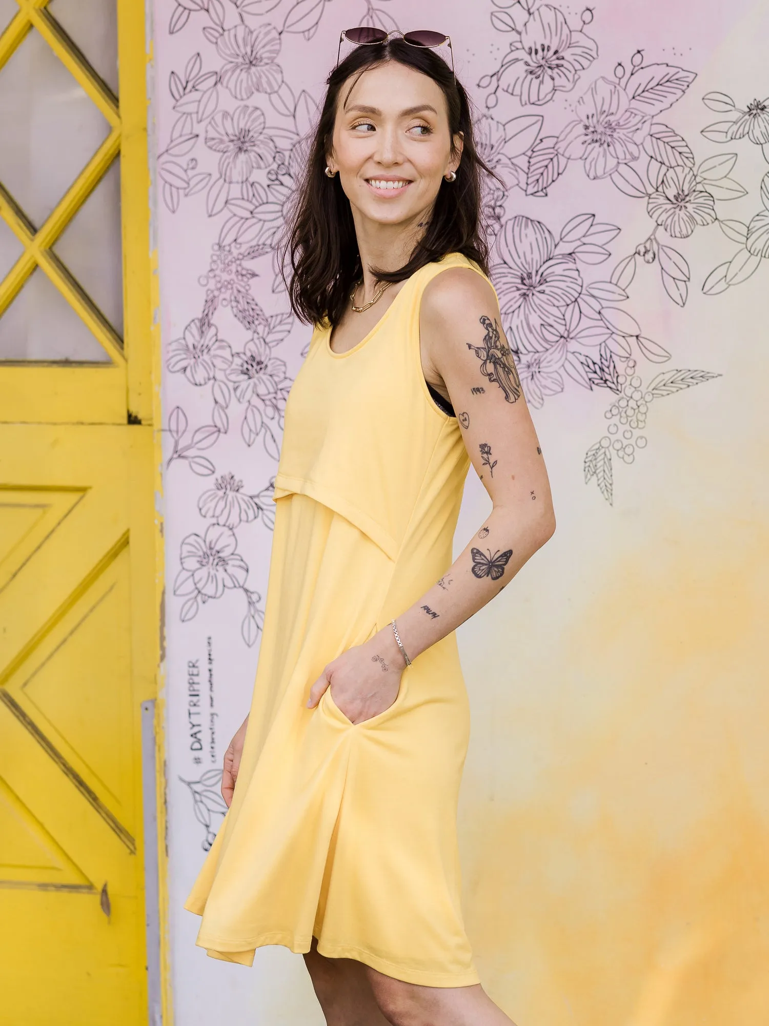 Penelope Crossover Nursing Dress | Citrus