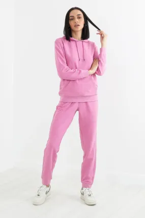 PINK MELANGE DRAWSTRING JOGGING BOTTOMS