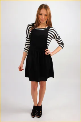Plain Twin Set - Pinafore Dress and Casual T-shirt