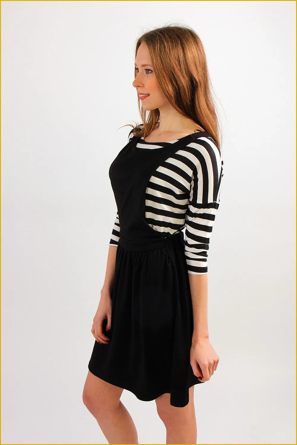 Plain Twin Set - Pinafore Dress and Casual T-shirt