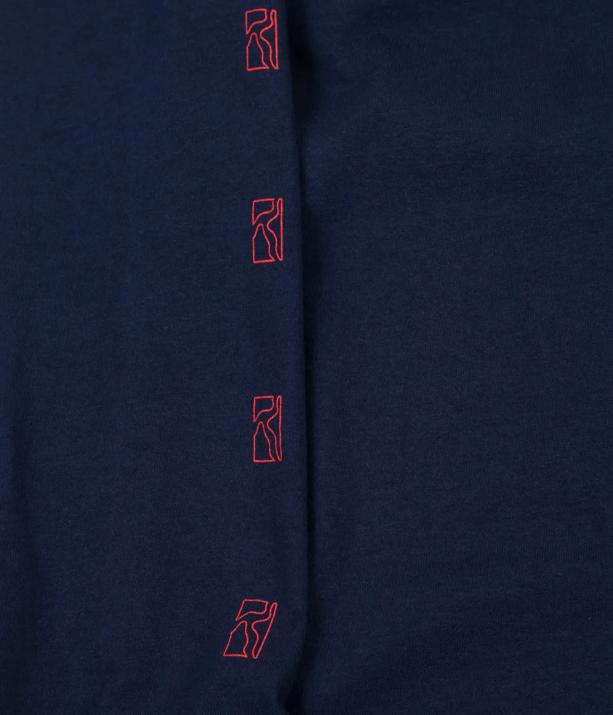 Poetic Collective Repetition Long Sleeve T-Shirt - Navy