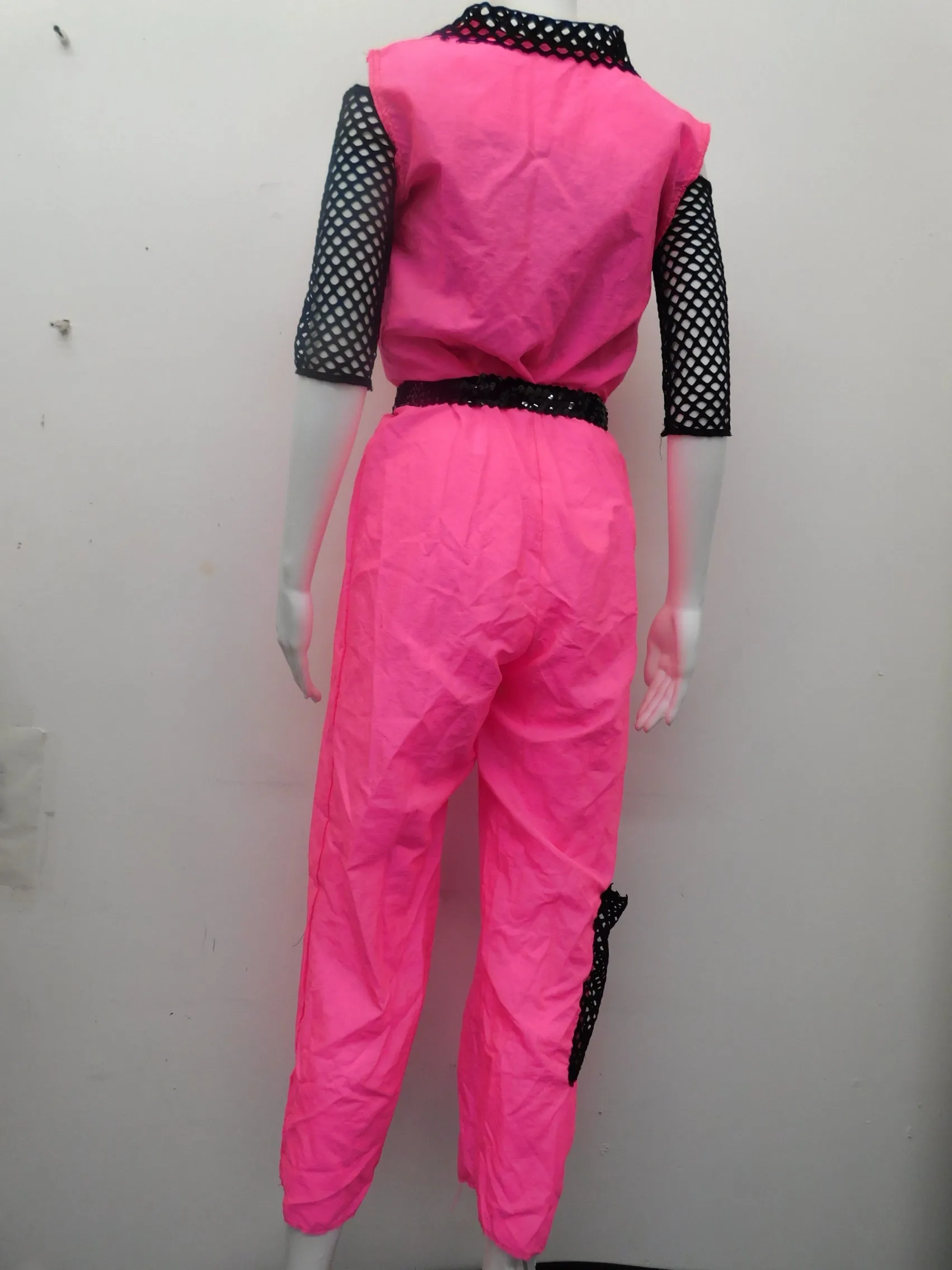 Pre-Owned Costume Costume Gallery   Medium Adult Pink Jumpsuit Jazz Hip Hop