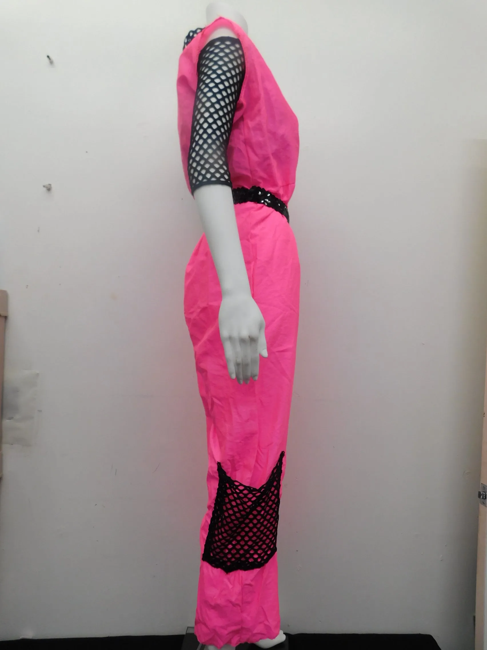 Pre-Owned Costume Costume Gallery   Medium Adult Pink Jumpsuit Jazz Hip Hop
