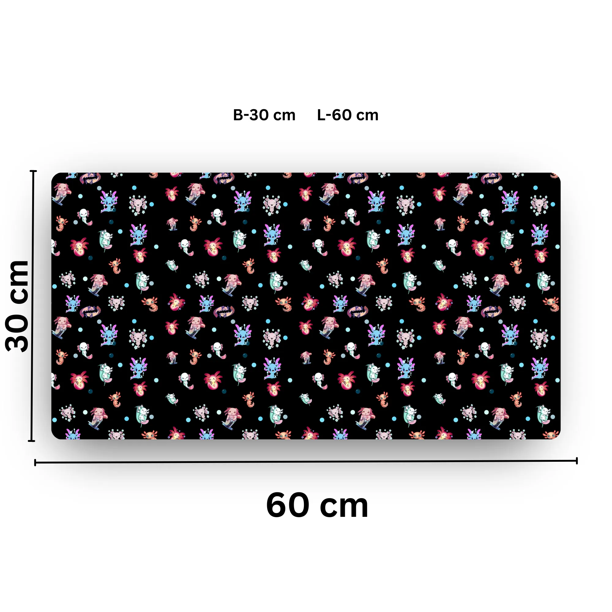 Premium PU Leather Mouse Pads | Non-Slip |Waterproof | Stylish & Durable | Cute Axolotl Pattern