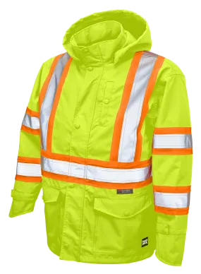 Premium Ripstop Safety Rain Jacket by Tough Duck - Style SJ35