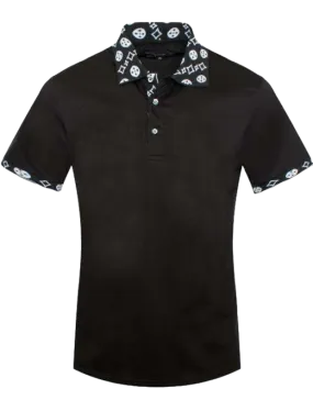 Premuim Clothing Men's Black Polo Fashion Style Collar Short Sleeves