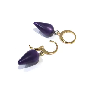 Purple Moonglow Midi Spike Cuff Hoops