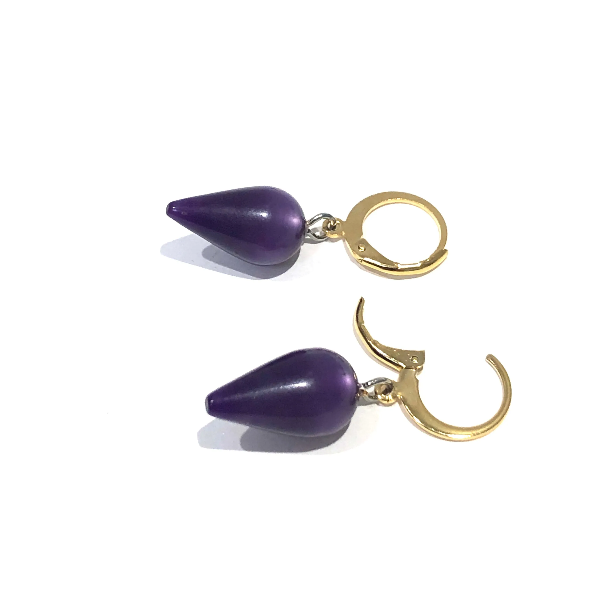 Purple Moonglow Midi Spike Cuff Hoops