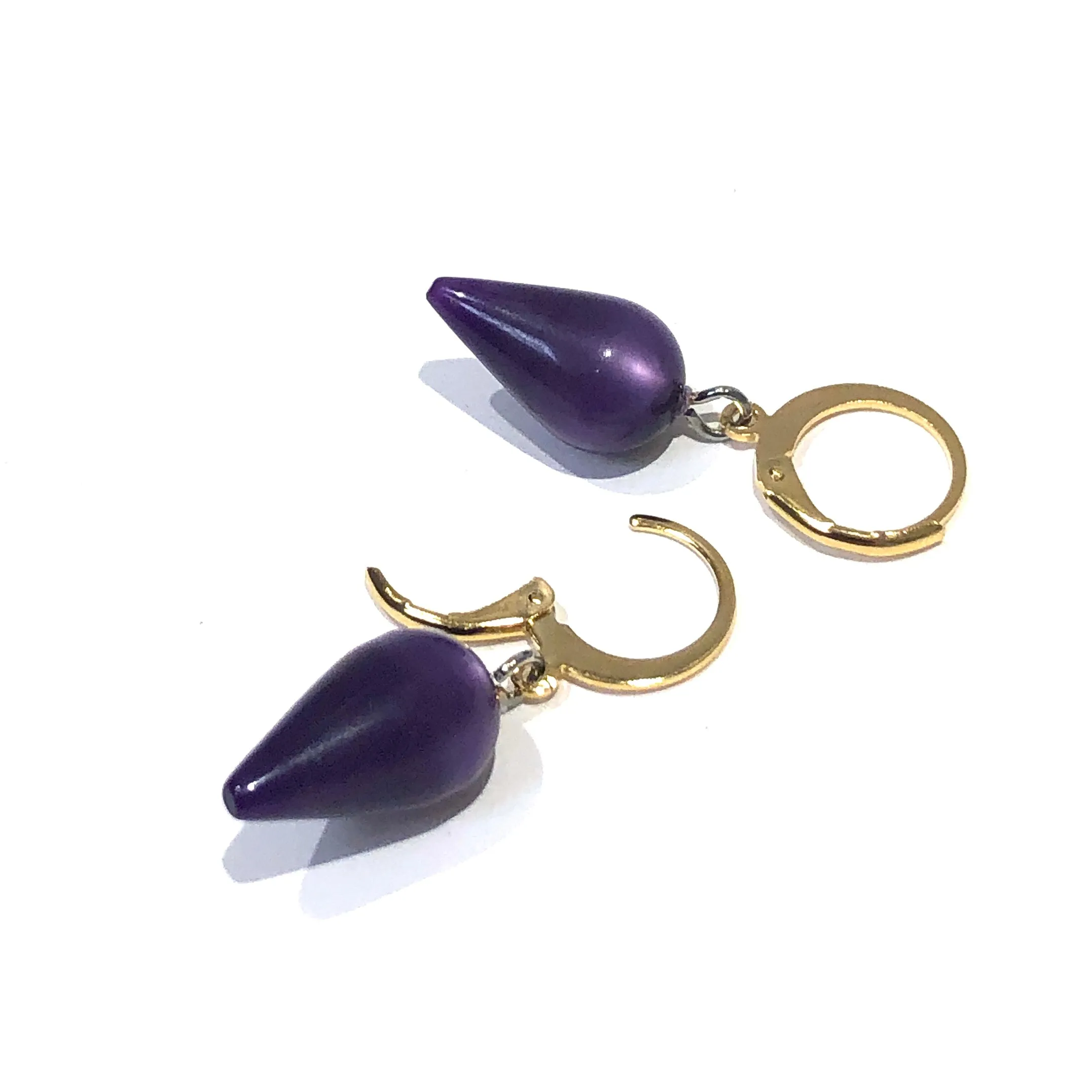 Purple Moonglow Midi Spike Cuff Hoops