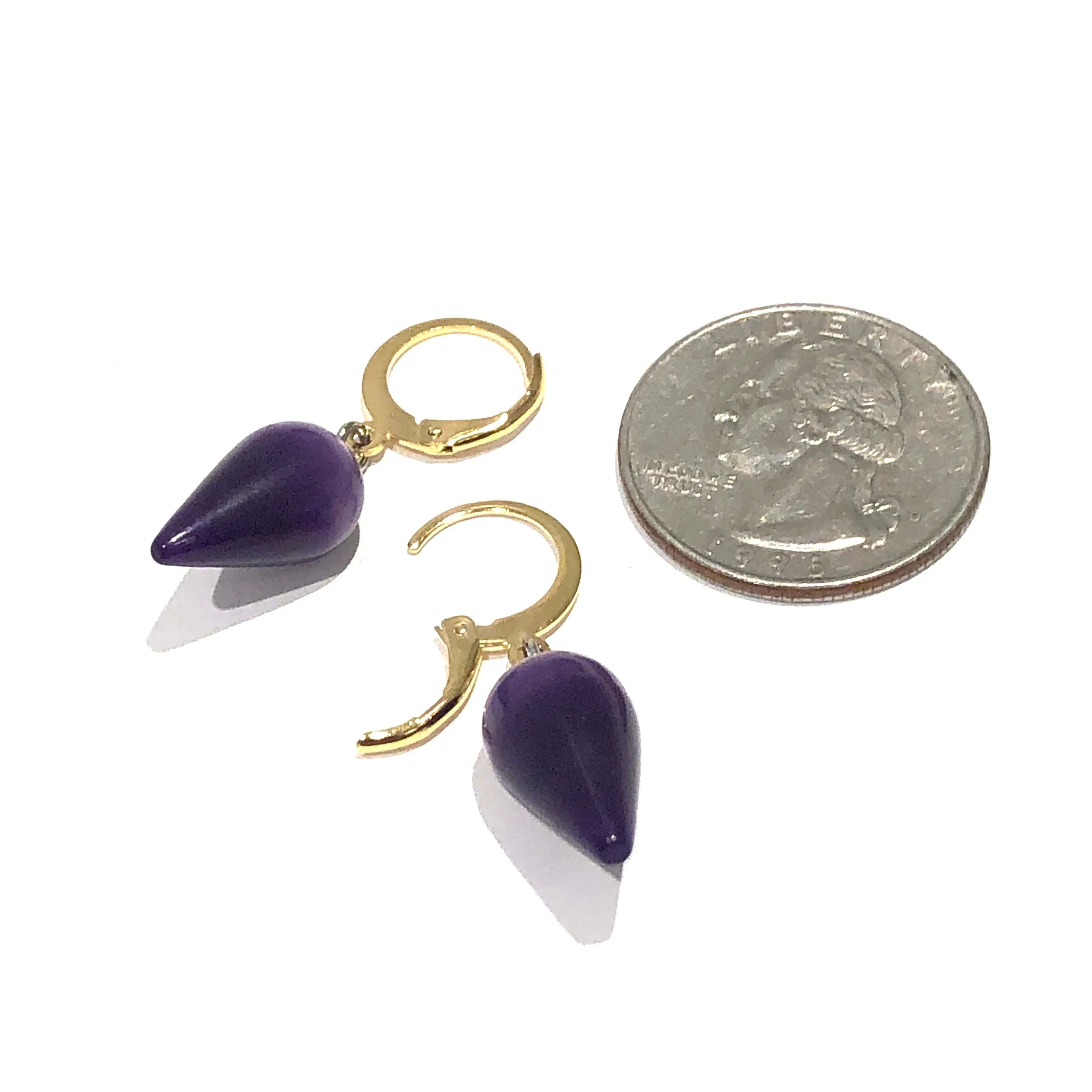Purple Moonglow Midi Spike Cuff Hoops