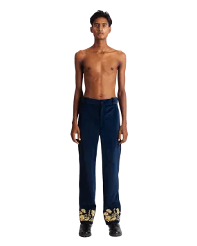 "GOLDEN PEACOCK" VELVET TROUSERS