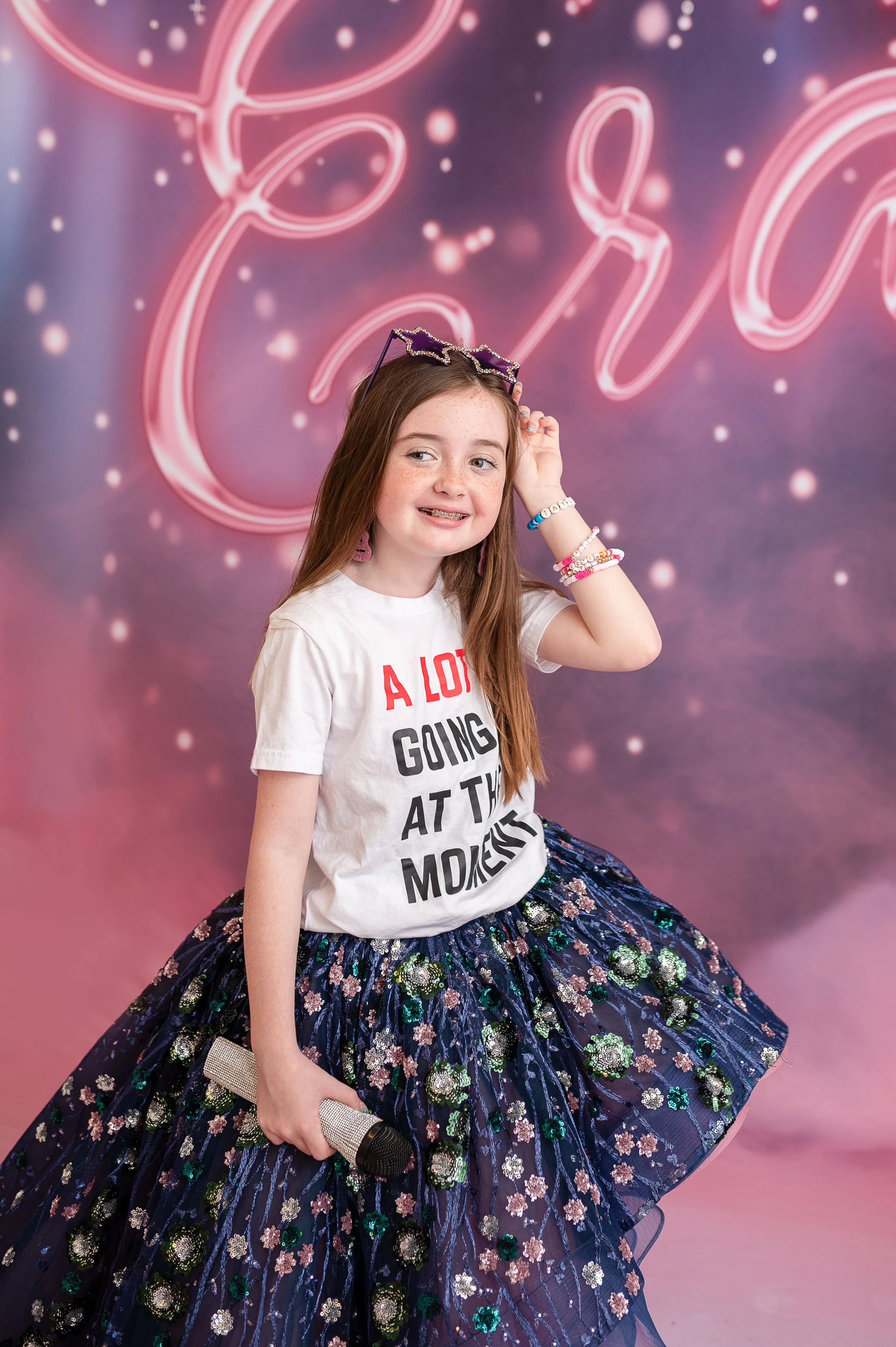 "Midnight Garden" - High Low Length Dress   cape ( 7 Year - Petite 9 Year)