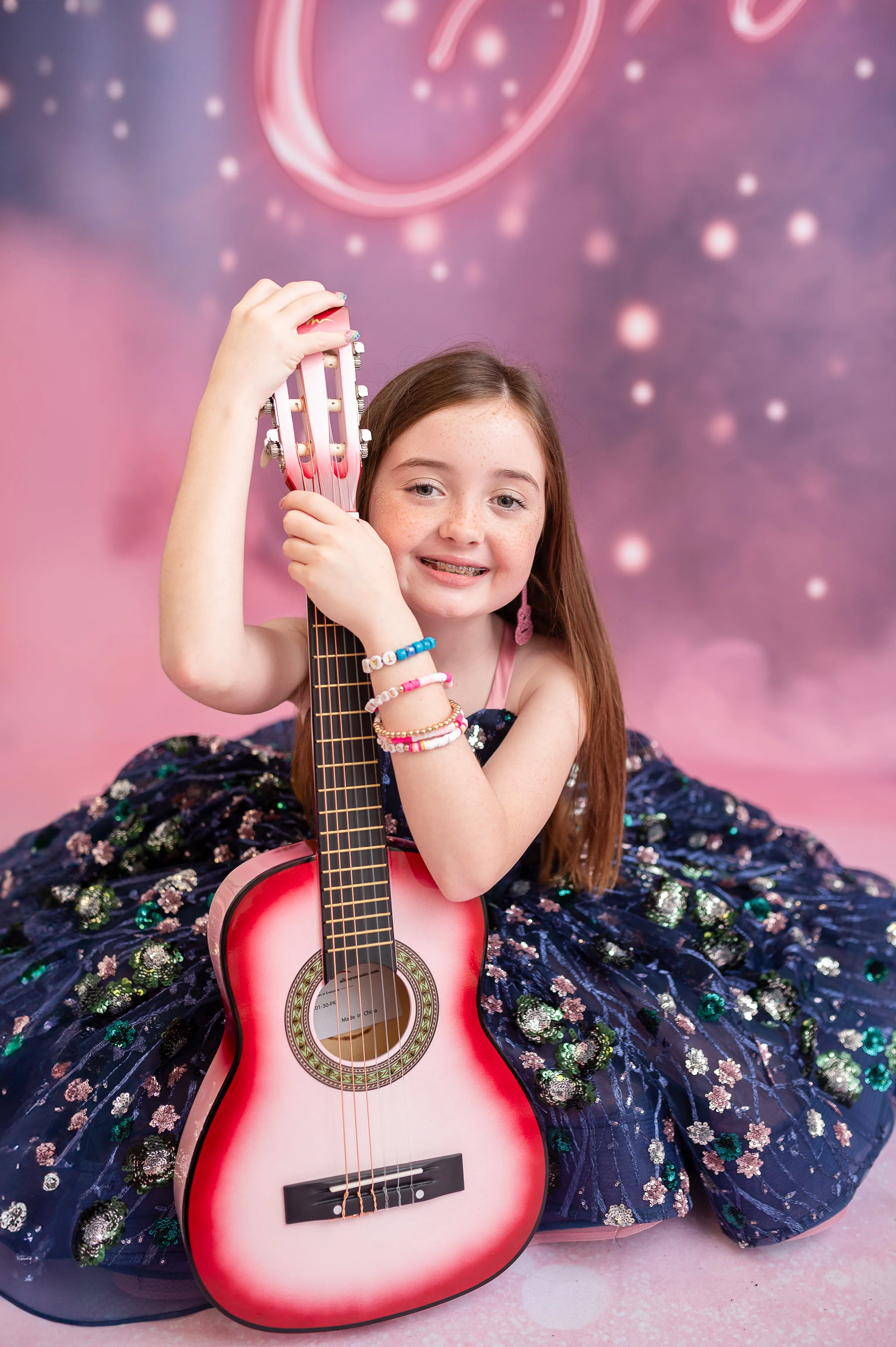 "Midnight Garden" - High Low Length Dress   cape ( 7 Year - Petite 9 Year)
