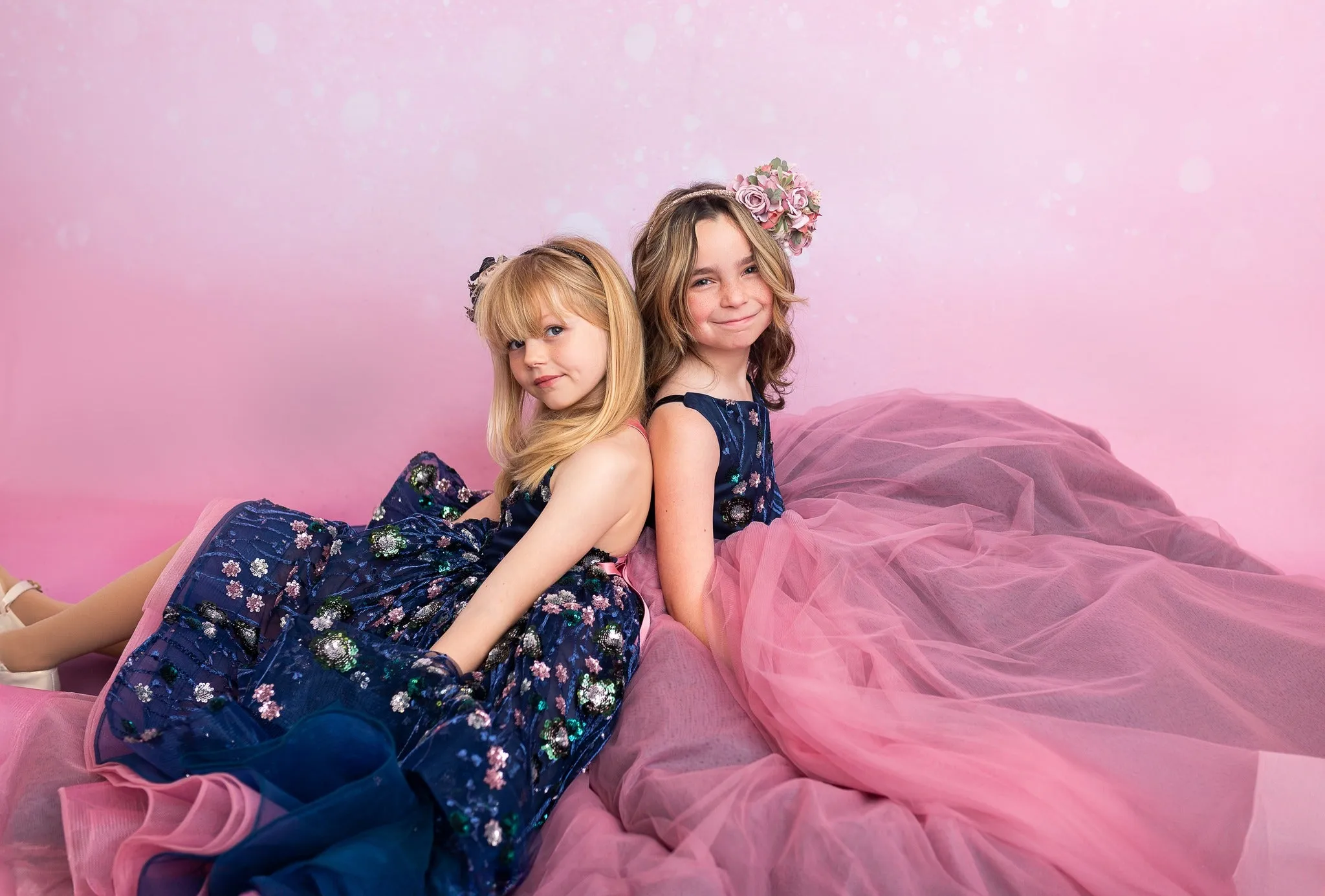 "Midnight Garden" - High Low Length Dress   cape ( 7 Year - Petite 9 Year)