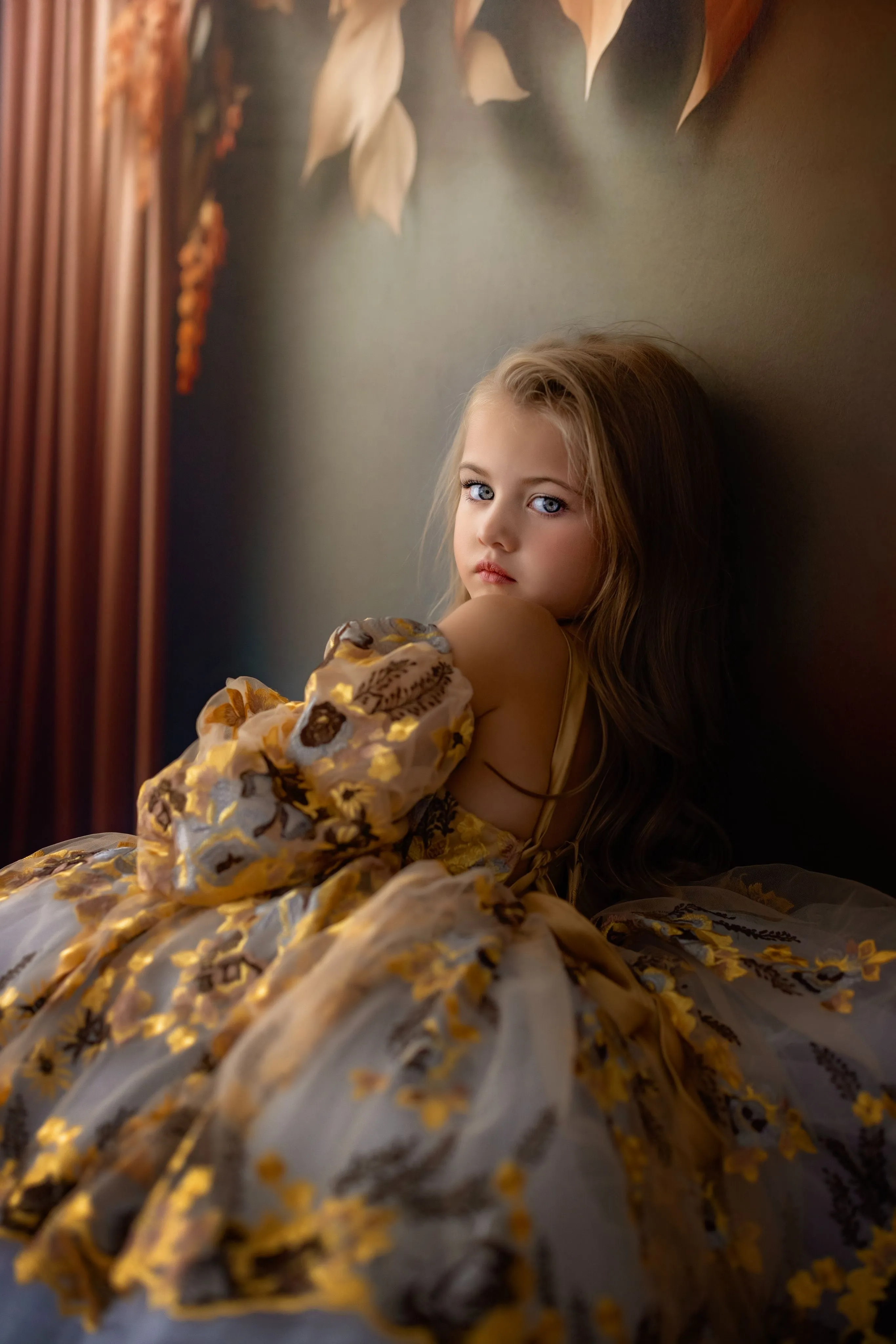"Thistle"  Detachable Sleeves Petal Length Dress ( 6 Year - Petite 7 Year)