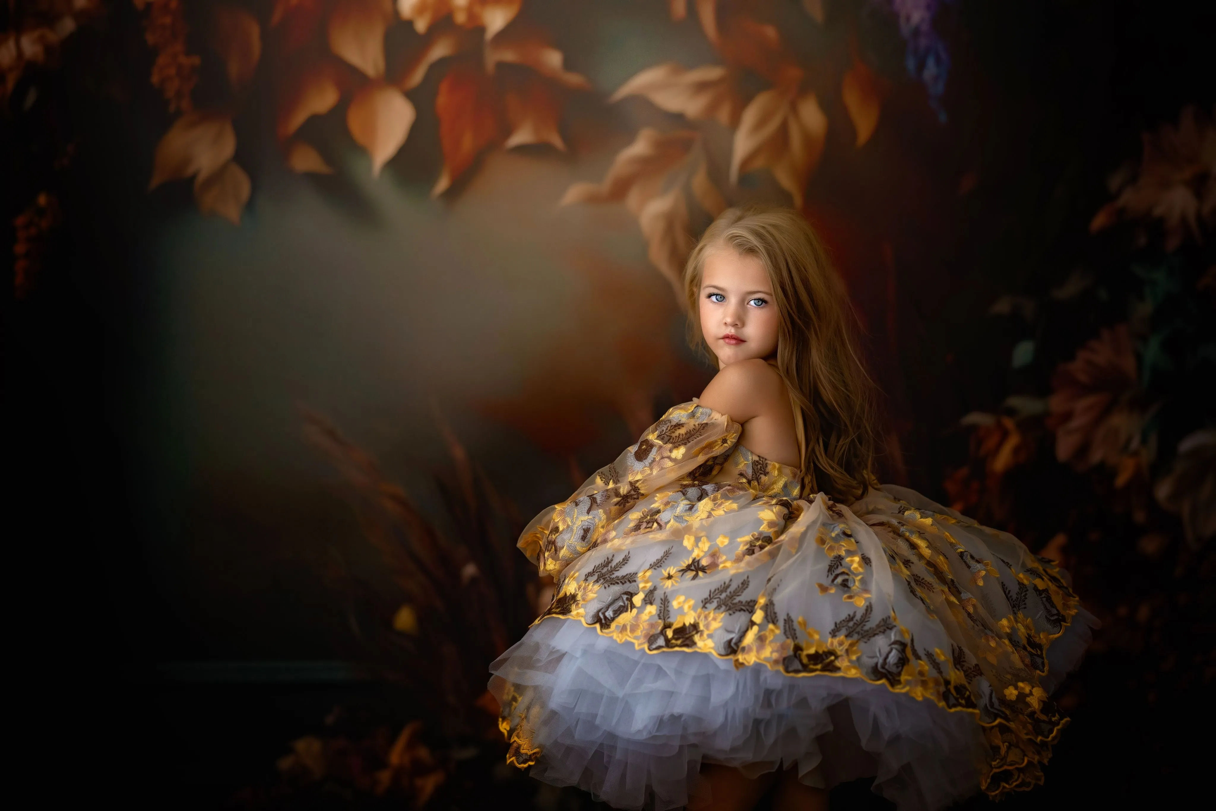 "Thistle"  Detachable Sleeves Petal Length Dress ( 6 Year - Petite 7 Year)