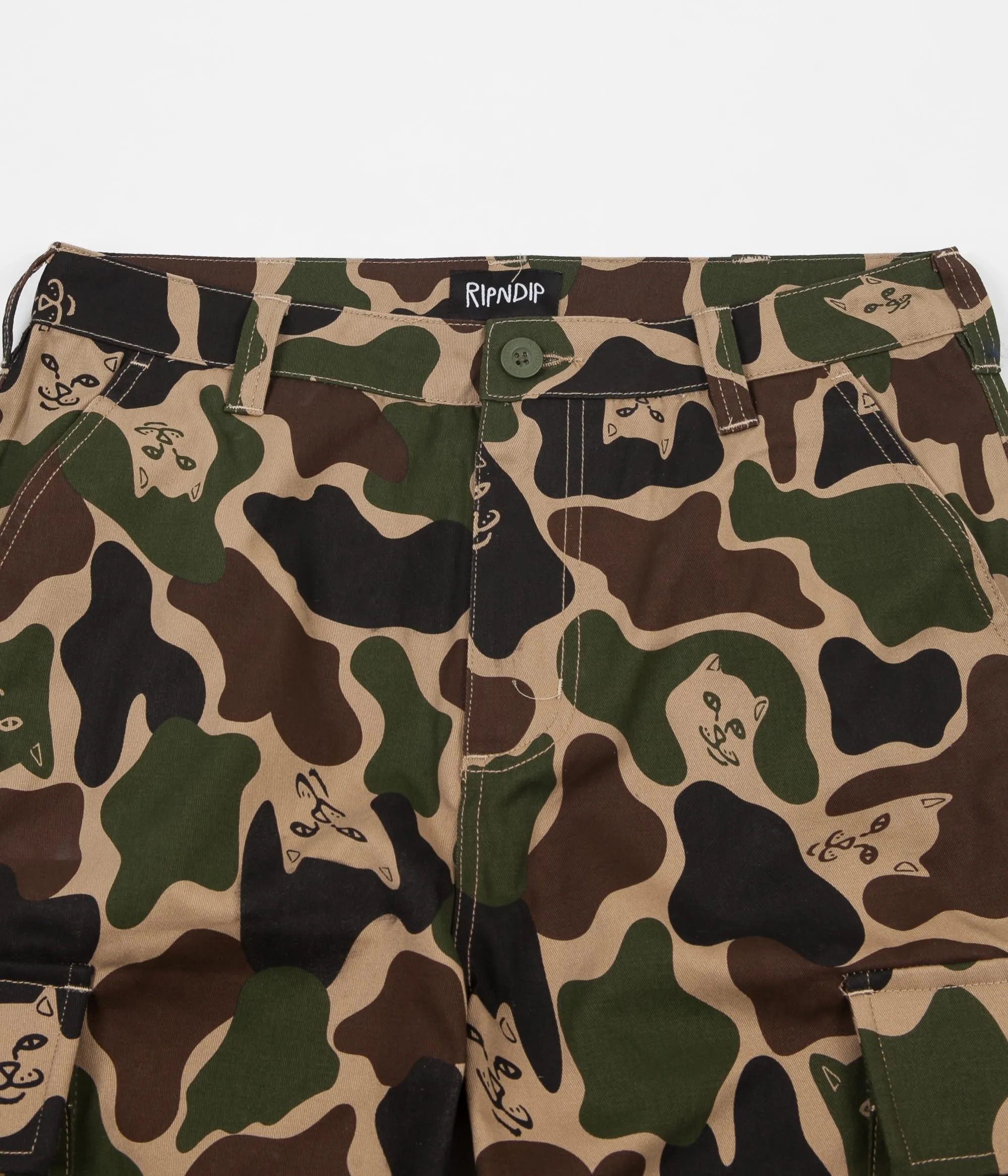 Rip N Dip Nermal Camo Cargo Trousers - Army Camo