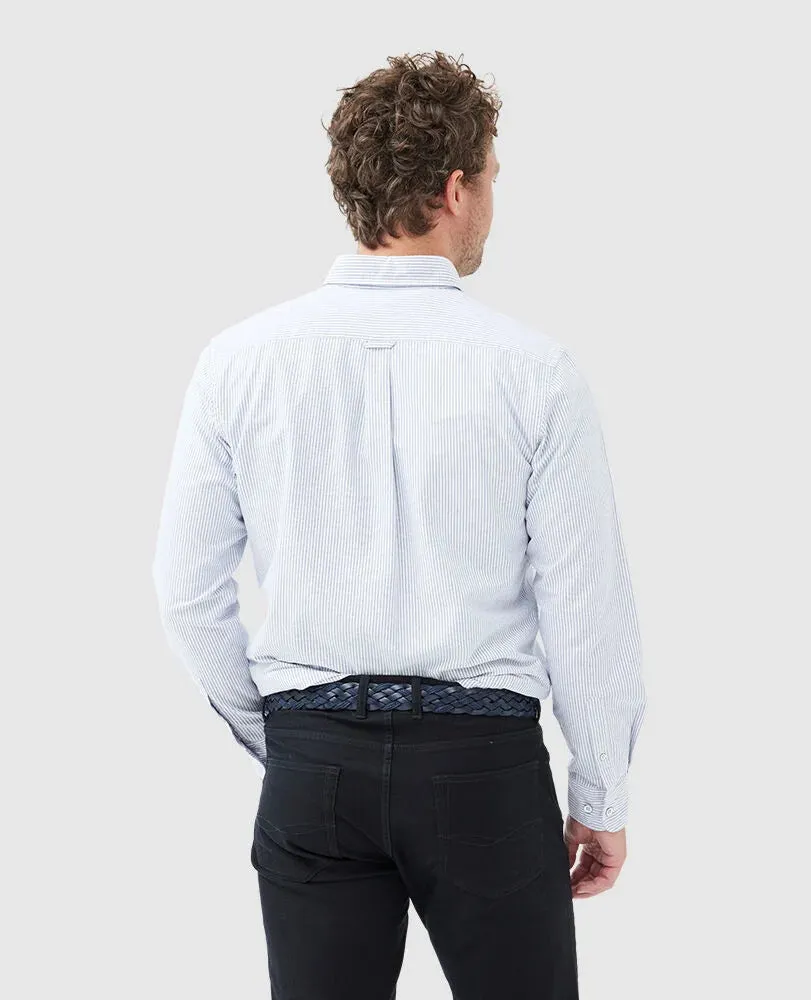 Rodd & Gunn - Gunn Oxford Stripe Shirt - Sports Fit - Royal