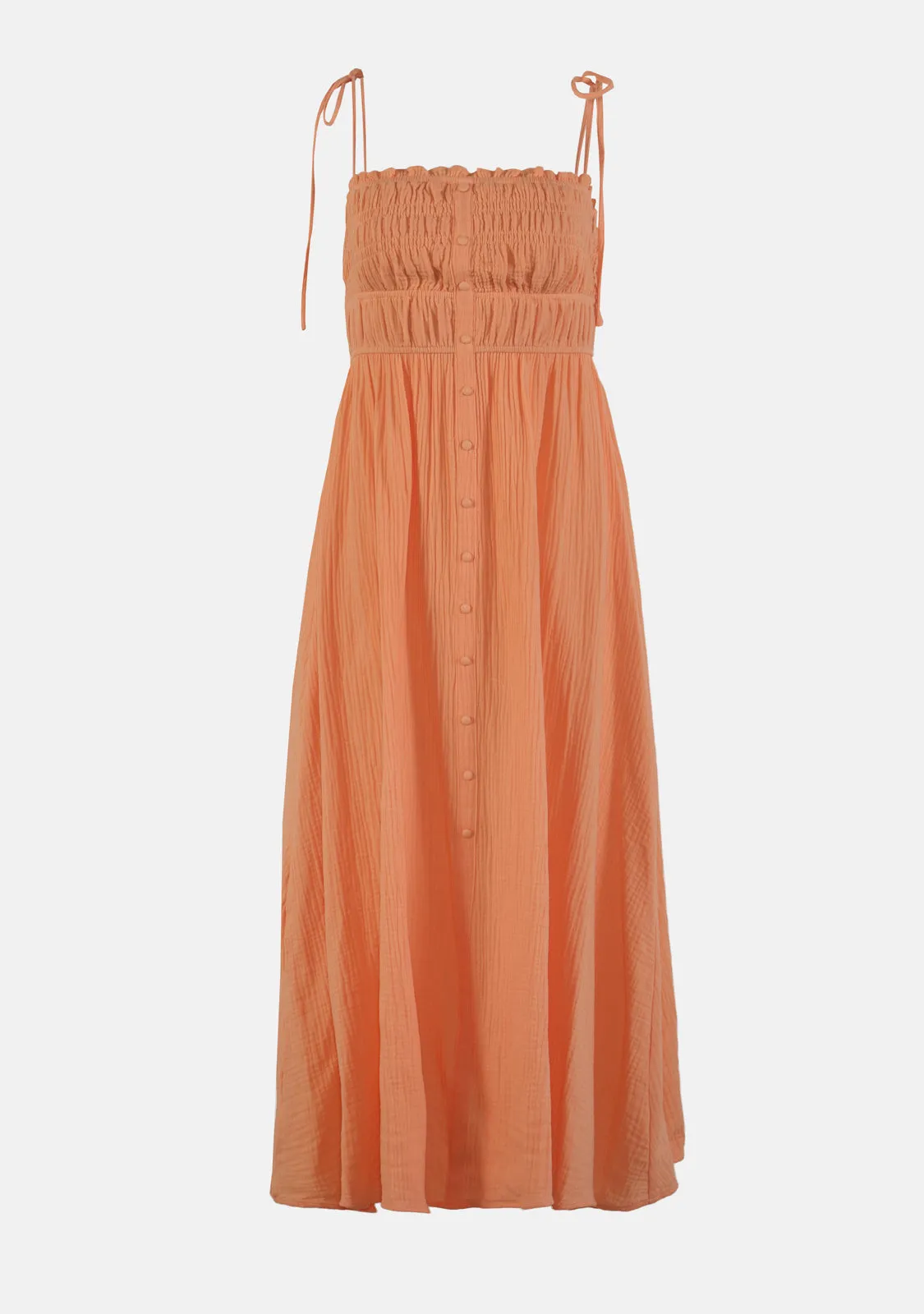 Ruched Panels Detailed Midi Dress