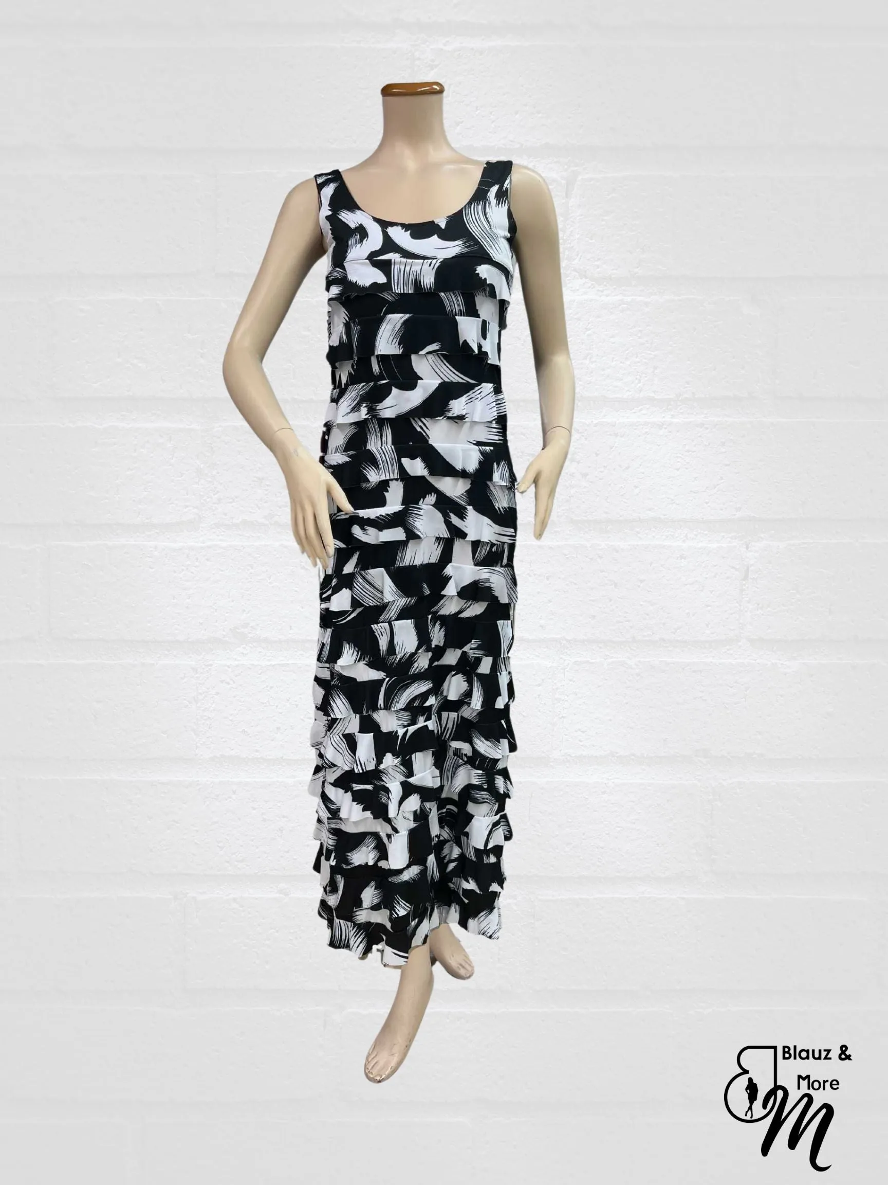 Ruffle Maxi Dress Sleeveless NEW PRINTED - D2211