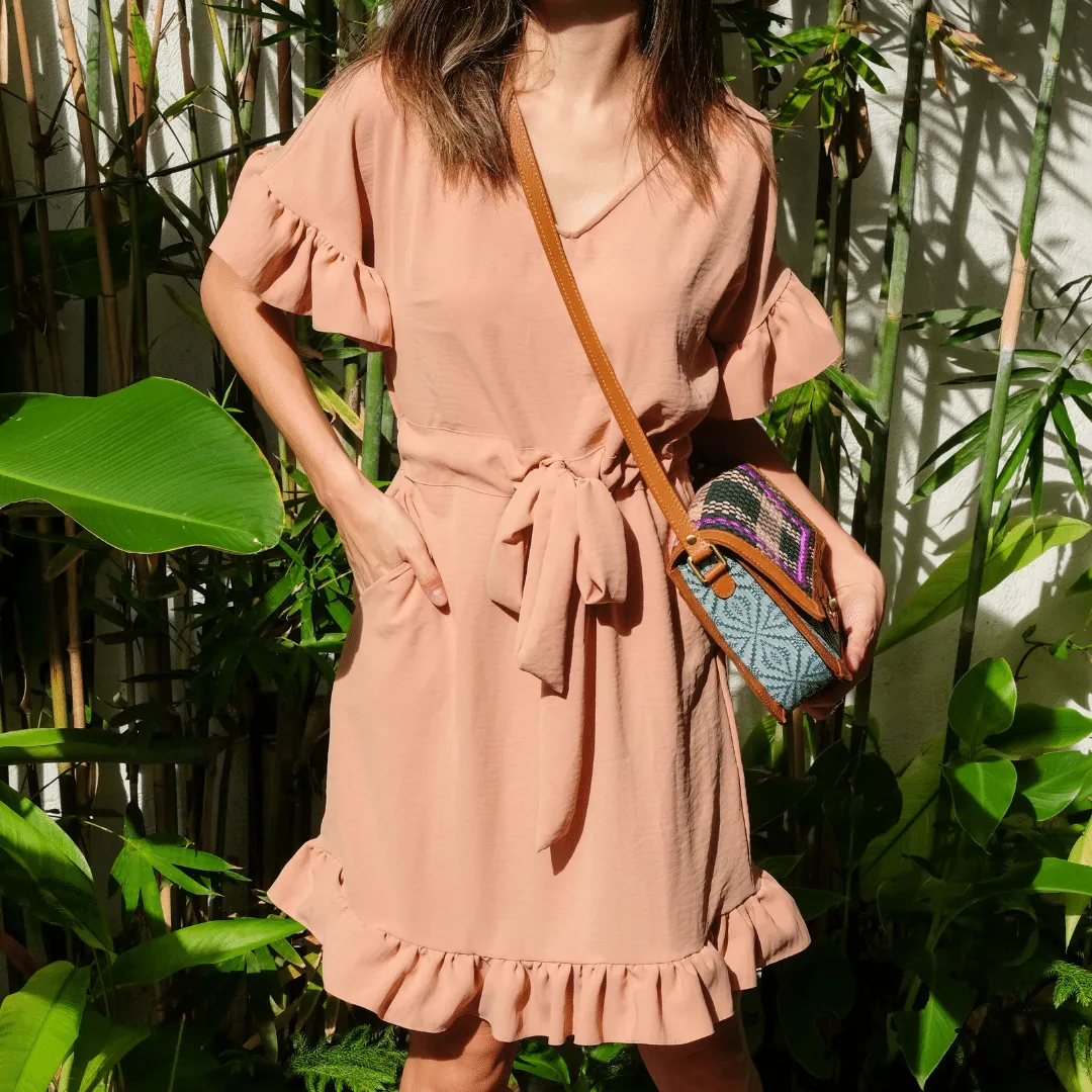 [SAMPLE] Gloria Ruffled Dress Peach Pink