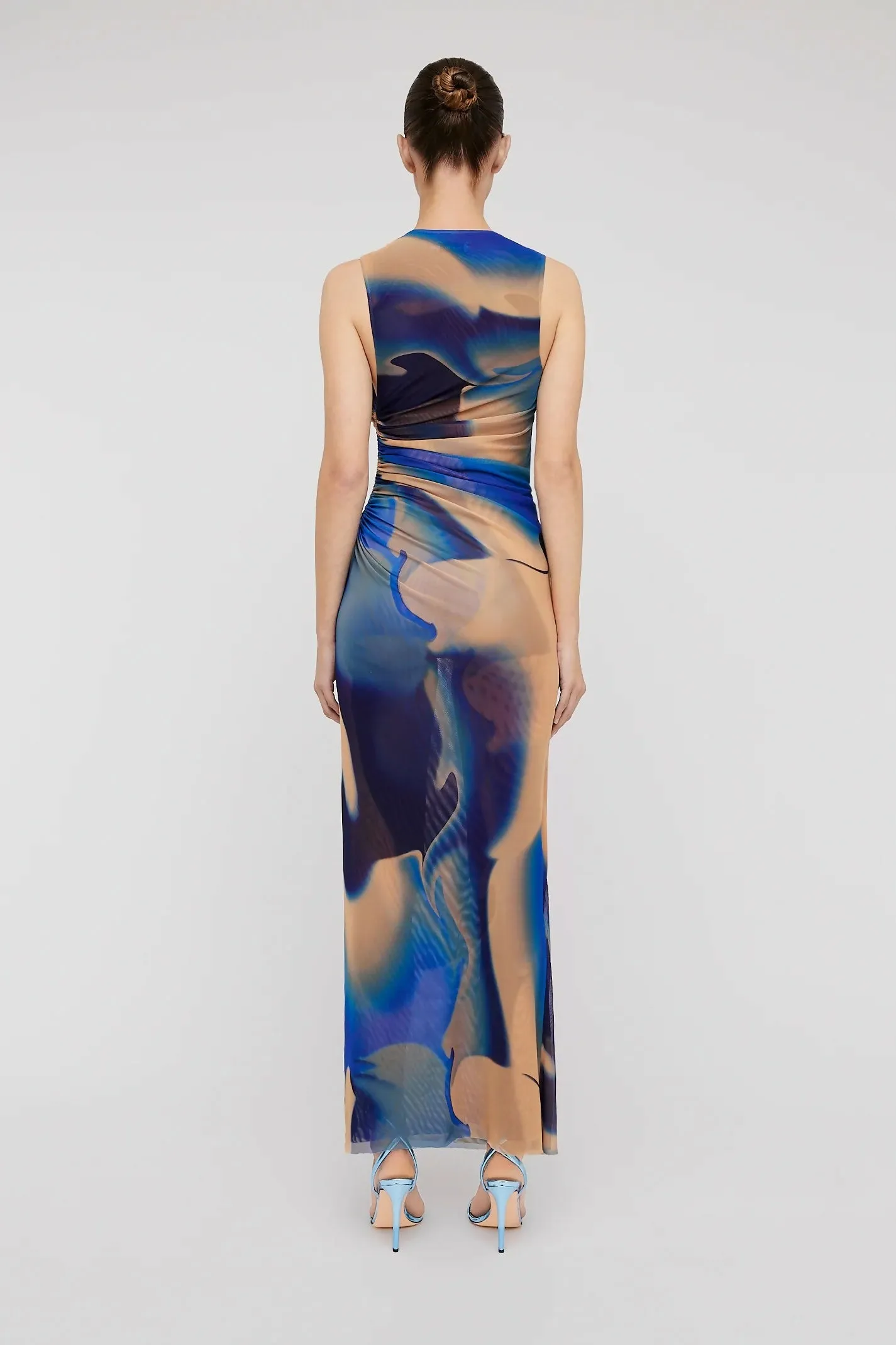 Scanlan Theodore Watercolour Dress Blue Size 8, 10 & 12