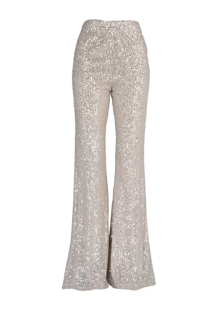 Shine On Sequin Glitter Flare Pants