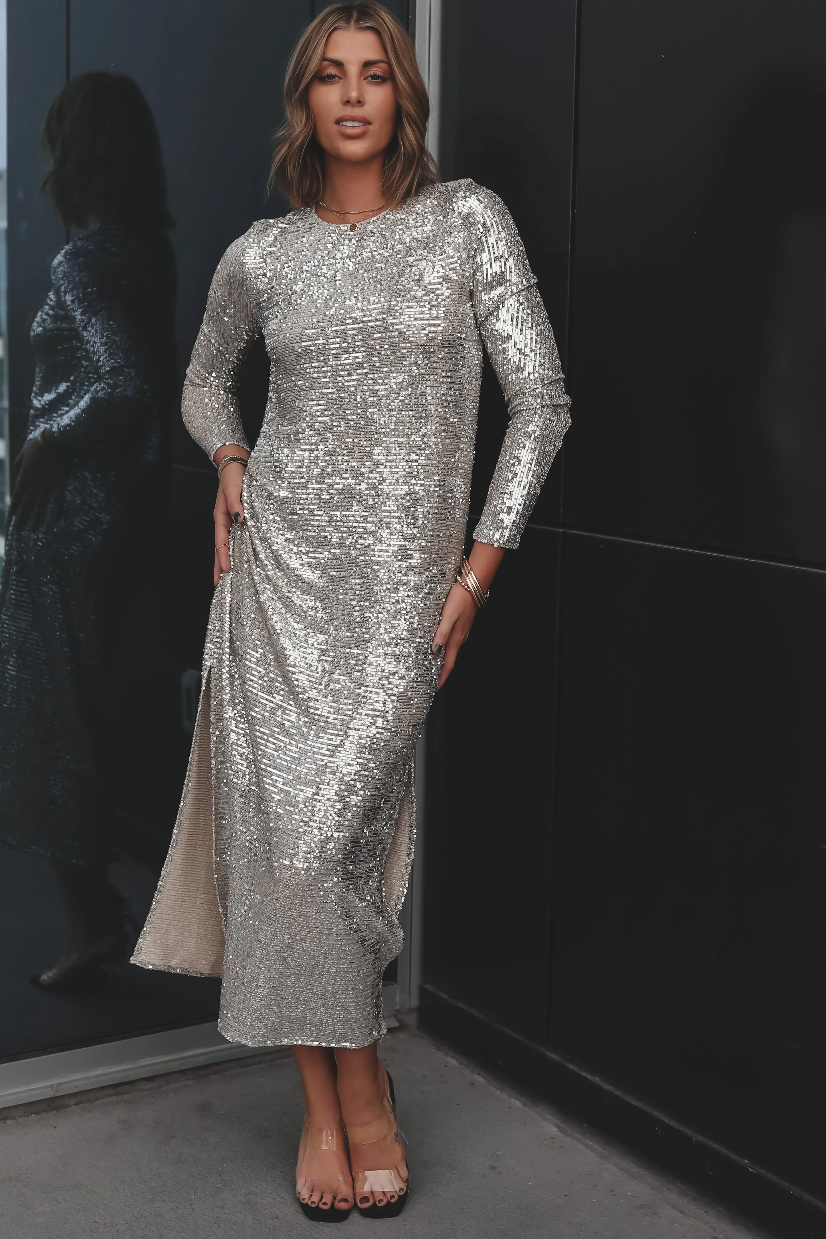 SHOW ME YOUR MUMU Maddison Platinum Dress