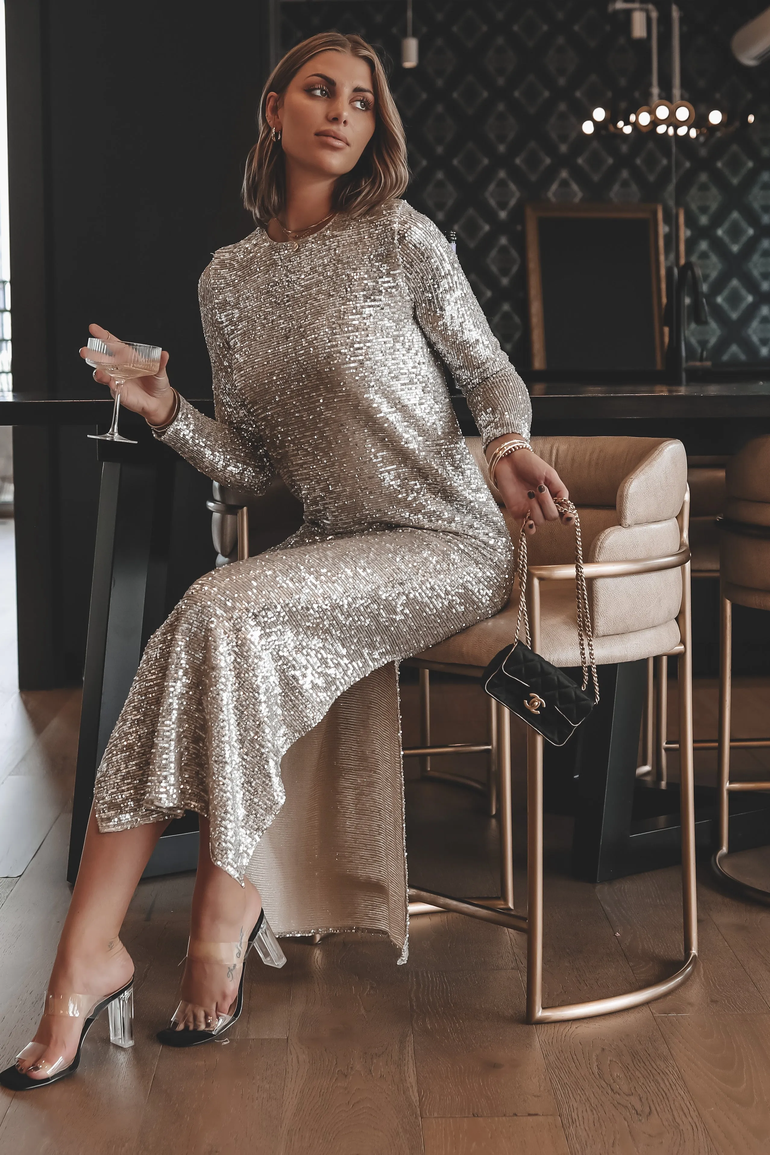 SHOW ME YOUR MUMU Maddison Platinum Dress