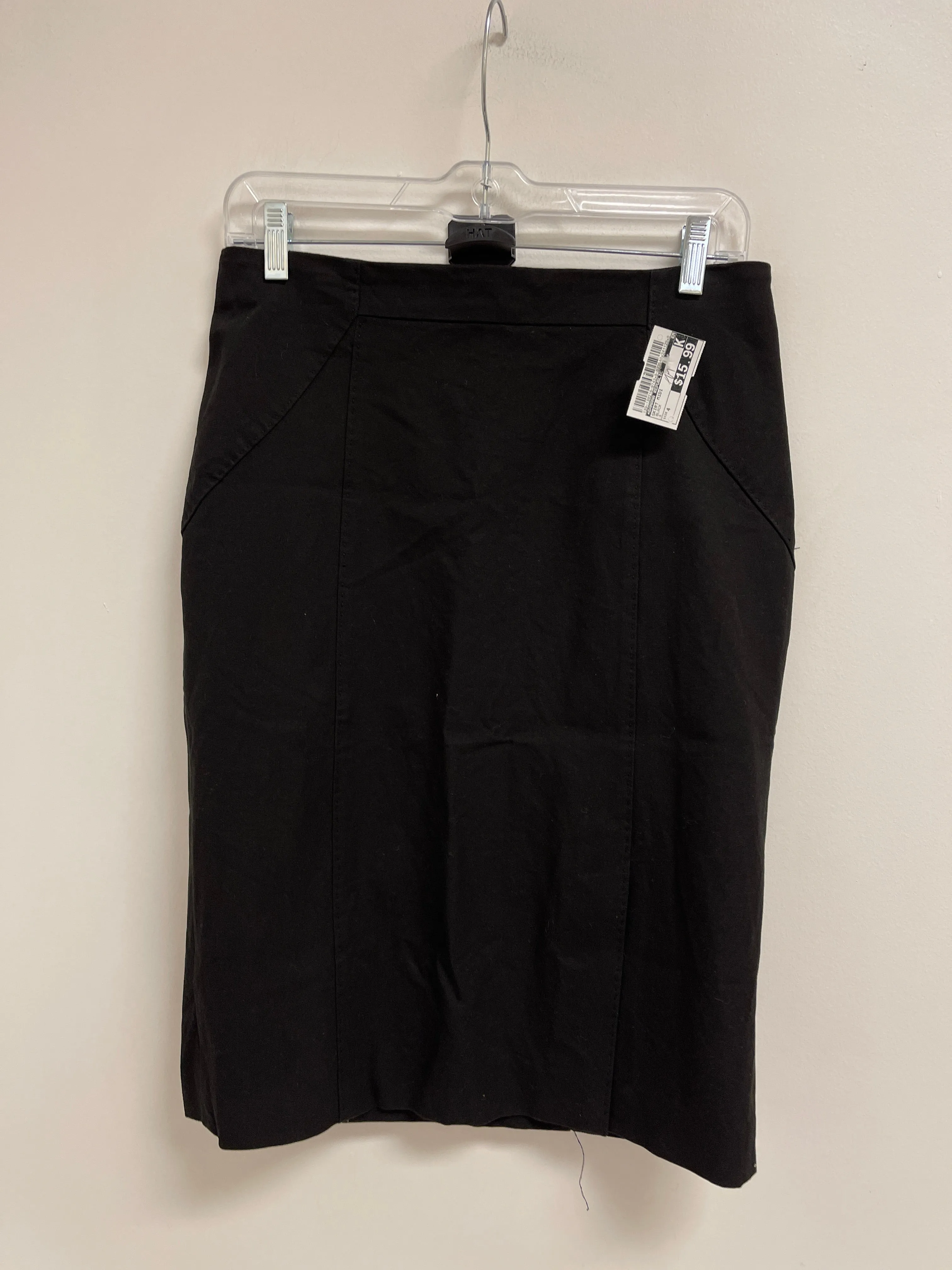 Skirt Midi By Banana Republic In Black, Size: 4