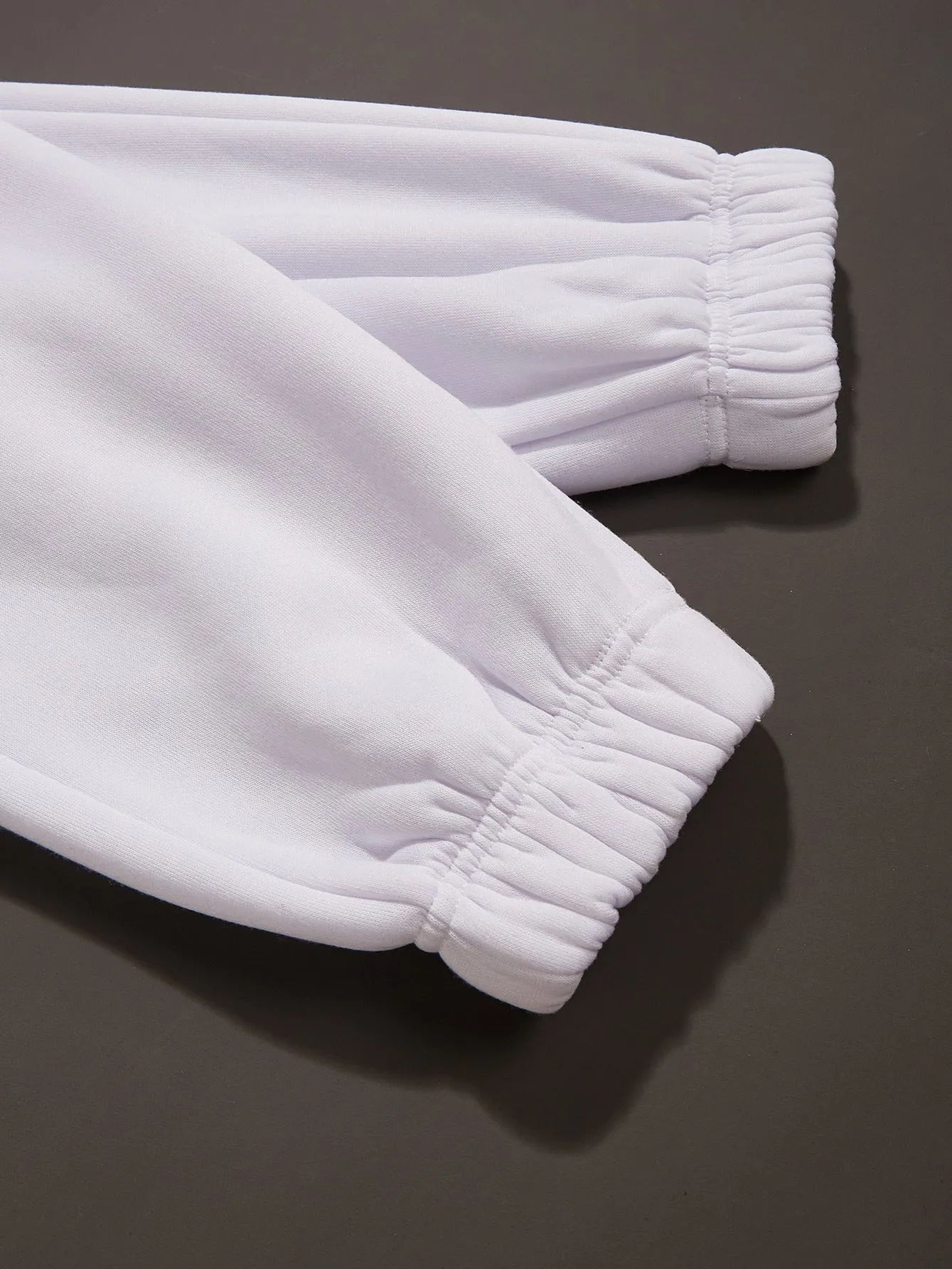 Solid Elastic High Waist Casual Every Day Pants
