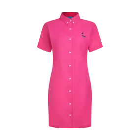 STAPLE LINEN DRESS-PINK